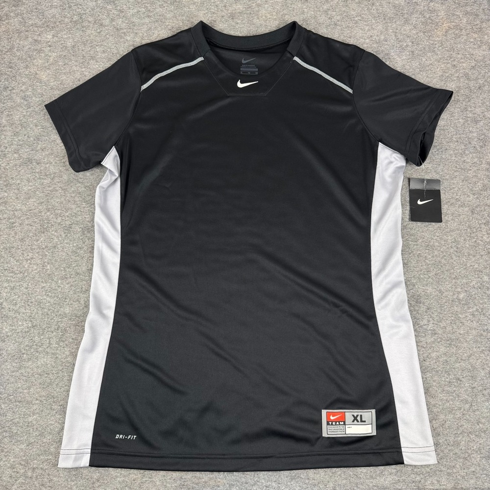 Nike Team Fast Pitch Softball Game Jersey Black Womens XL